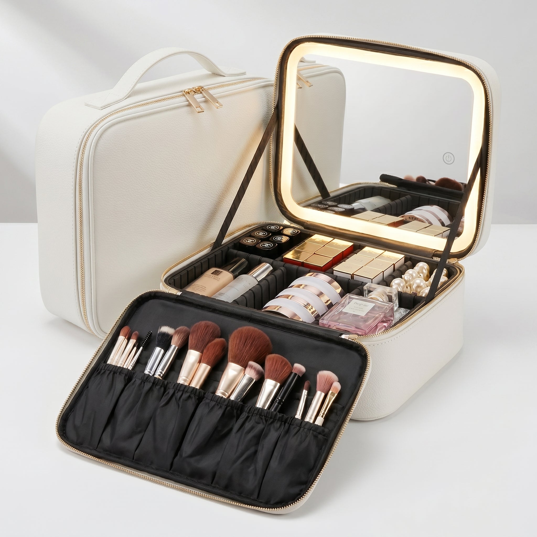 Trousse de maquillage + Miroir LED