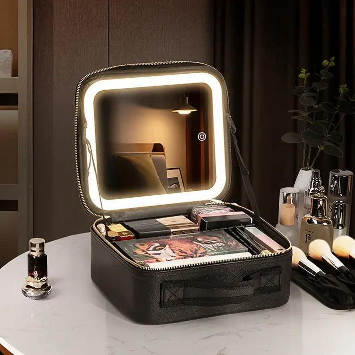 Trousse de maquillage + Miroir LED